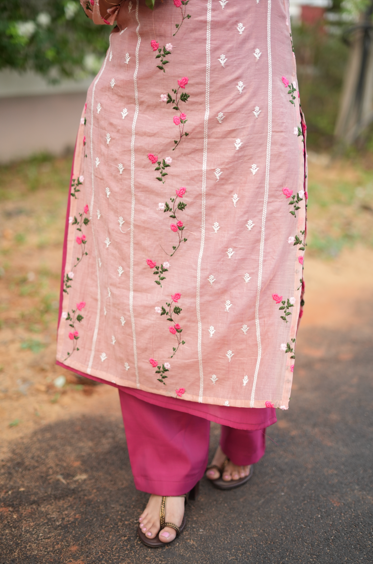 Monica – Pink Co-Ord Set with Pink Shrug (VC1038)