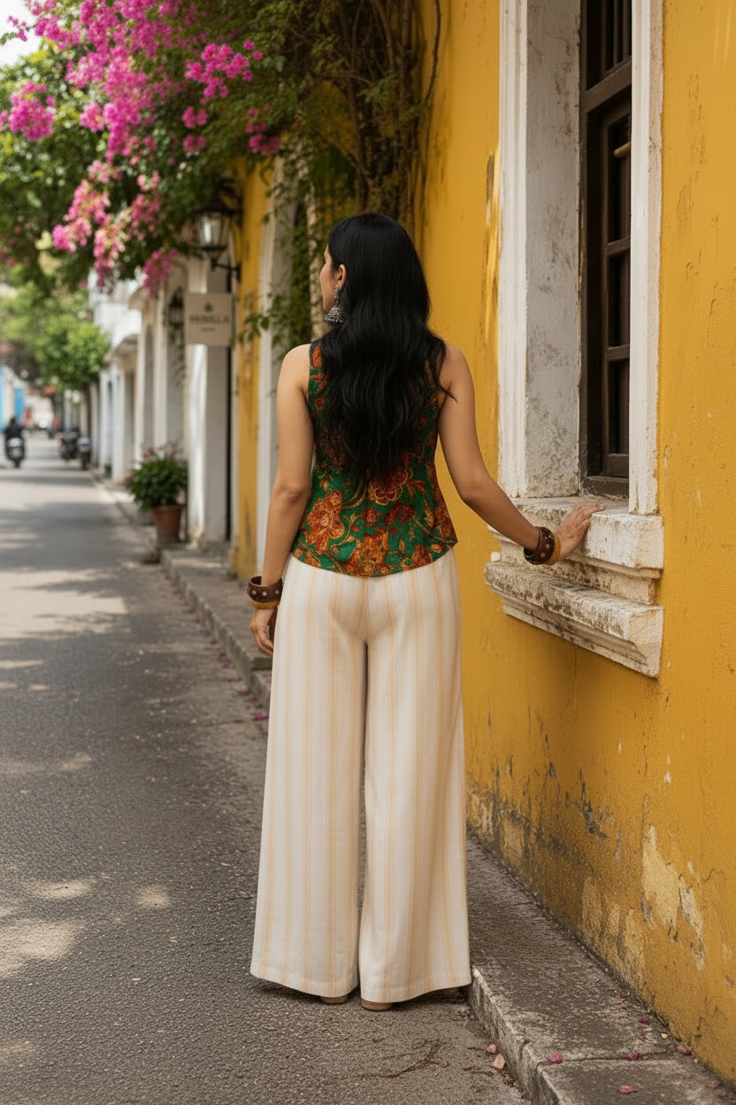 KRITHI -Floral printed cotton top(VC1022)