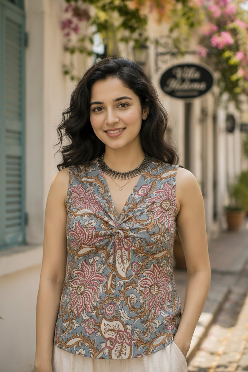 KRITHI - floral print top(VC1021)