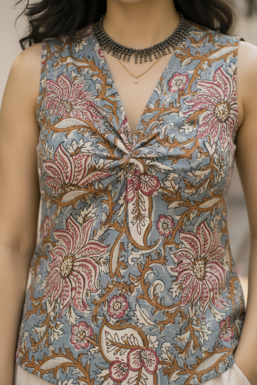 KRITHI - floral print top(VC1021)